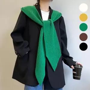 심플 니트 후드 머플러 USS-055 니트숄 후드숄 니트후드 레이어드후드 후드머플러