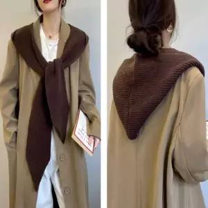 여성 겨울 심플 니트 후드머플러 후드숄 레이어드후드 니트숄 후드숄 니트후드