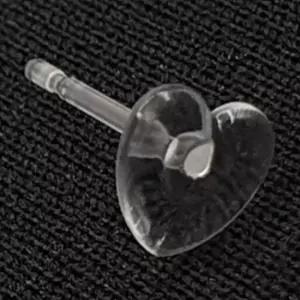 피어싱귀걸이 귀막힘방지 실리콘 하트 투명귀고리 10P 실리콘귀걸이 투명귀걸이