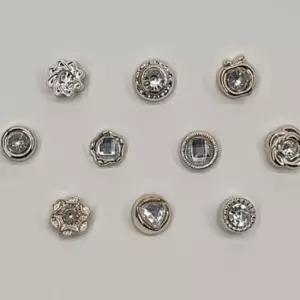 패션브로치 옷여밈단추 옷핀뱃지 큐빅믹스 10개 매너브로치 매너옷핀 옷핀브로치