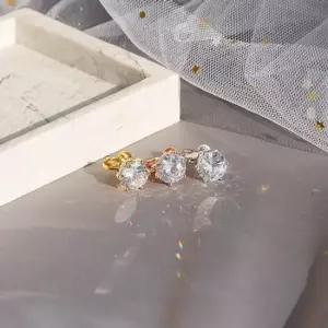 클립귀걸이 귀찌 안뚫은귀걸이 빅 라운드 크리스탈 논 클립귀걸이 논피어싱 귀찌