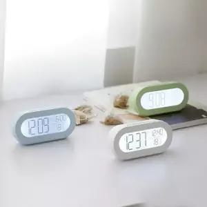 인테리어 스누즈 홈 wish 온도측정 알람시계 백라이트 예쁜탁상시계 전자탁상시계