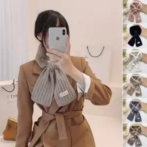 여성 인조퍼목도리 부드러운 눈꽃짜임 니트 퍼 머플러 스카프 니트목도리 남녀목도리