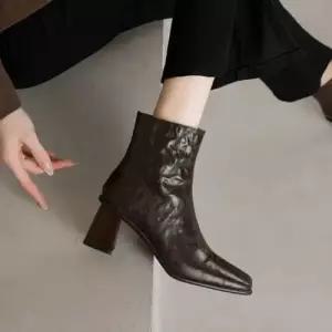 여성용 앵클 신발 캐쥬얼 세무 키높이 슈퍼 부츠 워커 소프트 워커힐 슬림 KS5
