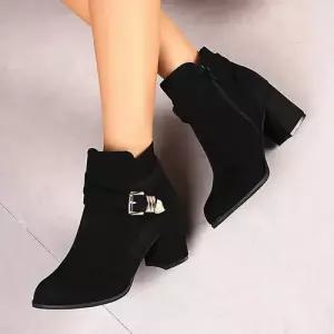 여성용 라운드넥 신발 앵클부츠 사각 봄가을 워커 옆지퍼 버클 워커힐 편안한 KS3