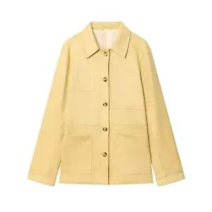 여성용 가을 빈티지 캐주얼 자켓 슬림핏 무스탕 코트 OP3