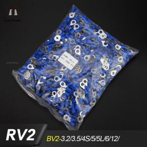 링절연 단자 케이블 크림프 슈트  RV2-(3 4 5 6 8 10 12)  1.5-2.5mm 16-14 와이어 커넥터 AWG  1000피스