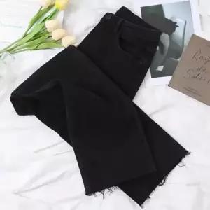 여성용 바지 검정 봄 배기핏 청바지 배기 하이웨스트 슬림핏 스판 KS1