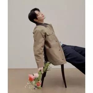 매장정품 BEANPOLE 빈폴 MEN 레더 칼라 필드 재킷 베이지 BC5938CP5A 1415459