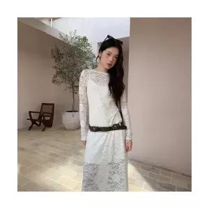 픽토 여자 레이스 원피스 가을 프렌치 펀칭 젠3