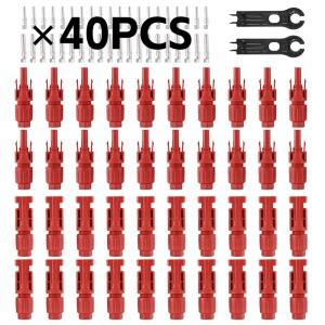 XIONGISOLAR 핫 제품 TUV Genehmigt IP68 DC 솔라 레드 커넥터 PV/MC 케이블 2.5/4/6mm2 용 1000V30A 패널