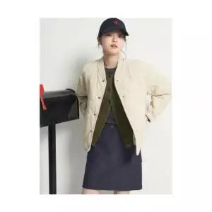 매장정품 BEANPOLE 빈폴 LADIES 니트 배색 소프트 다이아 패딩 아이보리 (BF5938C020) BF5938C020 1415330