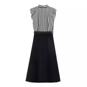 엘럽 원피스 여친 봄 스트라이프 칼라 중기장 벨트 정장 박템1