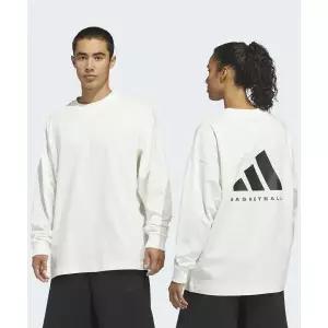 매장정품 ADIDAS 아디다스 바스켓볼 긴팔 티 - 화이트:블랙 KB7555 1384381
