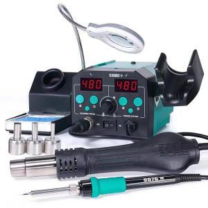 938BD-II/938BD-III 775W 뜨거운 공기 총 재 작업 스테이션 LED 램프가있는 납땜 인두 솔더 지능형