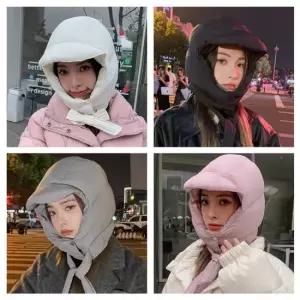겨울 따뜻한 여성 바람막이 방한 후드 패딩 모자 넥워머후드 후드넥워머 후드워머