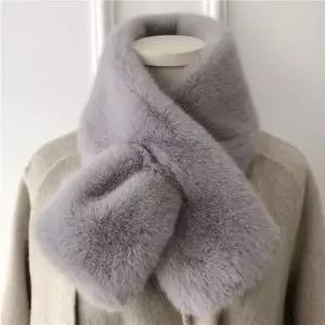 부드러운 쁘띠 털머플러 여자 방한 캐주얼 숏 목도리 여성겨울목도리 짧은목도리