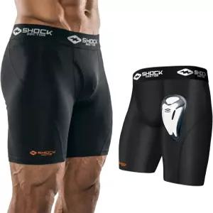 보호용 바이오플렉스 컵이 포함된 쇼크 닥터 압박 반바지 습기 흡수 통풍 보호 -