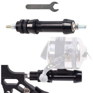 SOPOGER Bowfishing 릴 시트 마운트 - 양궁 활 낚시 릴 마운트 튼튼한 알루미늄 스피닝 릴 시트 세트 컴파운드 및 리커브 활 사냥 낚싯대 블랙