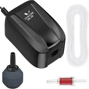 유니라이프 UL 인증 수족관 에어 펌프 항공사 튜브 스톤 및 체크 밸브가 장착된 소형 조용한 어항 산소