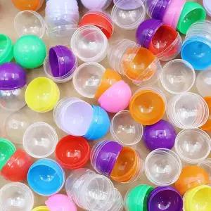 [하프클럽/알티피아]랜덤 뽑기볼 반만 투명 원형 추첨볼 경품 캡슐 45mm