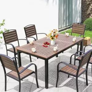 야외용 테이블 스 정원 발코니 베란다 6인용 접이식