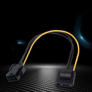 Molex-PCI-E 전원 어댑터  IDE 4 핀 암 6 그래픽 비디오 카드 컨버터 케이블  1 개