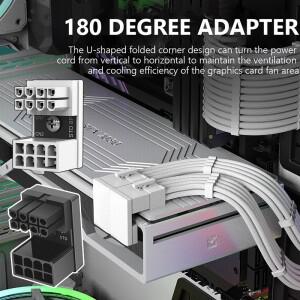 2/1피스 ATX 8 핀 남성 180 각도 터닝 커넥터 전원 어댑터 팔꿈치 헤드 데스크탑 그래픽 카드 GPU