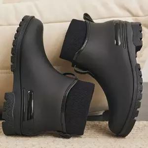 남녀공용 캐주얼 겨울 야외 착용감 방한 레인부츠 커플레인부츠 남자레인부츠 여성부츠