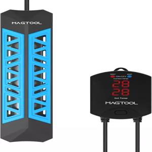 MagTool 수족관 히터 40-55-75-94 갤런 탱크용 100W-1200W 잠수식 어항 히터(과온 보호 및 담수 염수용