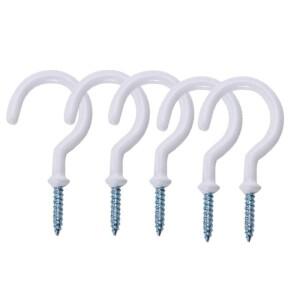 벽걸이형 나사 부착 숄더 홈 수납함 머그 행어  천장 후크  블랙 컵 10 개