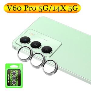 Realme 14X 5G V60 Pro 카메라 유리 렌즈 필름 3D 디자인 풀 커버 용 금속 보호대