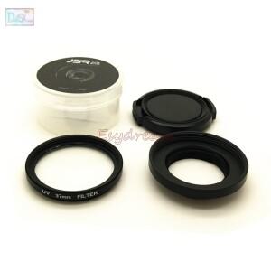 37mm UV 필터 + 링 어댑터 렌즈 캡 키트 3in 1 세트  샤오미호환 Yi Xiaoyi II 4K 플러스 스포츠 액션 카메