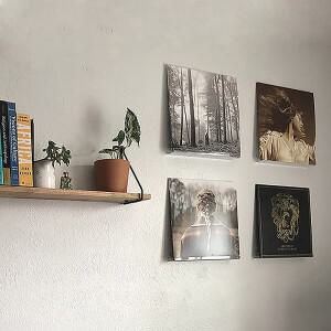 명확한 비닐 레코드 선반 벽 마운트 홀더 아크릴 앨범 홈 장식 일일 LP 표시