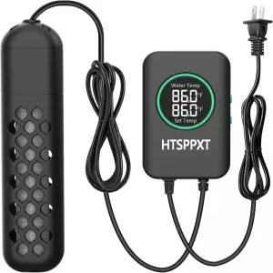 HTSPPXT 수족관 히터 100W/200W/300W/500W 조절식 어항 지능형 디지털 LED 컨트롤러 담수 및 염수 탱크의
