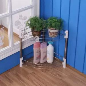 리빙조립형코너선반 2단 선반 코너선반 욕실 화장실 코너장