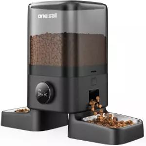 고양이 2마리를 위한 일체형 자동 사료 공급기 20컵/5L 실내 소형 반려동물을 디스펜서 건조 시간 제한