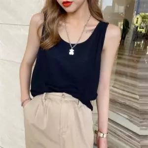 무천도사 여친 면 캐주얼 이너 베스트 나시 하의 마 상의 슬라브 KKE2