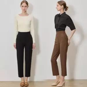 보니알렉스 3SET홈쇼핑방송/르오트 LeOT 톡톡한소재 완벽하게 편안하고 날씬한핏 슬림팬츠 3종세트-사이즈