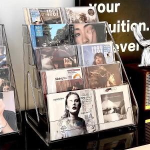 CD랙  앨범수납함  비닐레코드  미니 소형디스크 컬렉션 디스플레이랙  CD테이프  투명수납랙