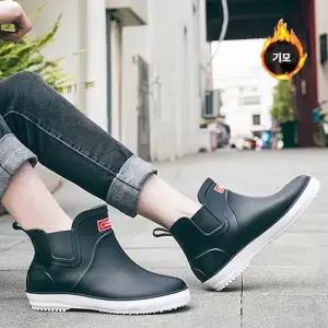 기모안감 레인부츠 남성용 캐주얼디자인 사계절 장화 남성방한화 남성방한부츠