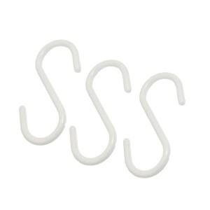 AT84-3개 화이트 플라스틱 S자형 행거 스카프 의류 걸이