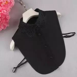 여성 자수 펀칭 페이크 넥 케이프 이너셔츠 이너카라 넥케이프 이너카라 레이어드카라