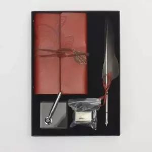 [문구/오피스] 만년필 다이어리 세트 깃털 디자인 미니 노트 필기용