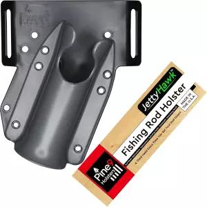제티호크 낚싯대 홀스터 - 핸즈프리 홀더 미국산 오른쪽 엉덩이 휴대용 슬라이드 인 벨트 또는 클립 웨이딩