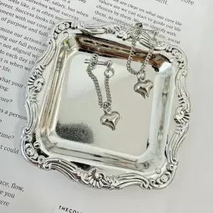 로핑하트귀걸이 액세서리 여성 주얼리 실버 체인 링귀걸이 귀걸이쇼핑몰 여자귀걸이 귀찌