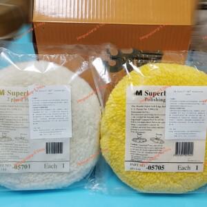 1PC 3m05705 양모 공 노란색 양면 광택 휠 잠금 나사 왁스 스크래치 거친 트레이