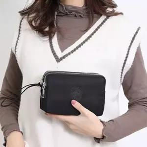 여성 클러치백 간단한 외출 손지갑 스트랩 파우치백 패브릭클러치백 여자손가방