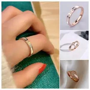 여성 써지컬 로즈골드 큐빅반지 1P 우정링 패션 반지 큐빅반지 패션반지 써지컬반지