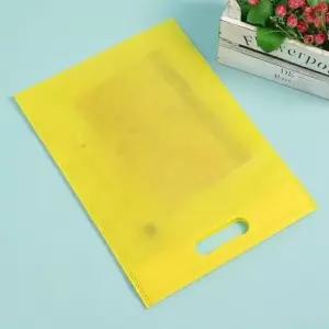 [문구] 부직포 가방 10p세트 30x40cm 옐로우 타포린가방 무지파우치 리유저블백 선물주머니 가방더스트백